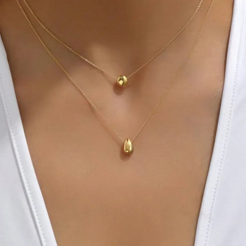 Collier double argenté