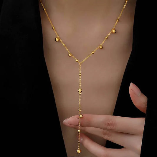 Collier long doré