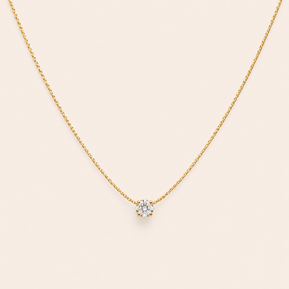 Collier doré pendentif brillant
